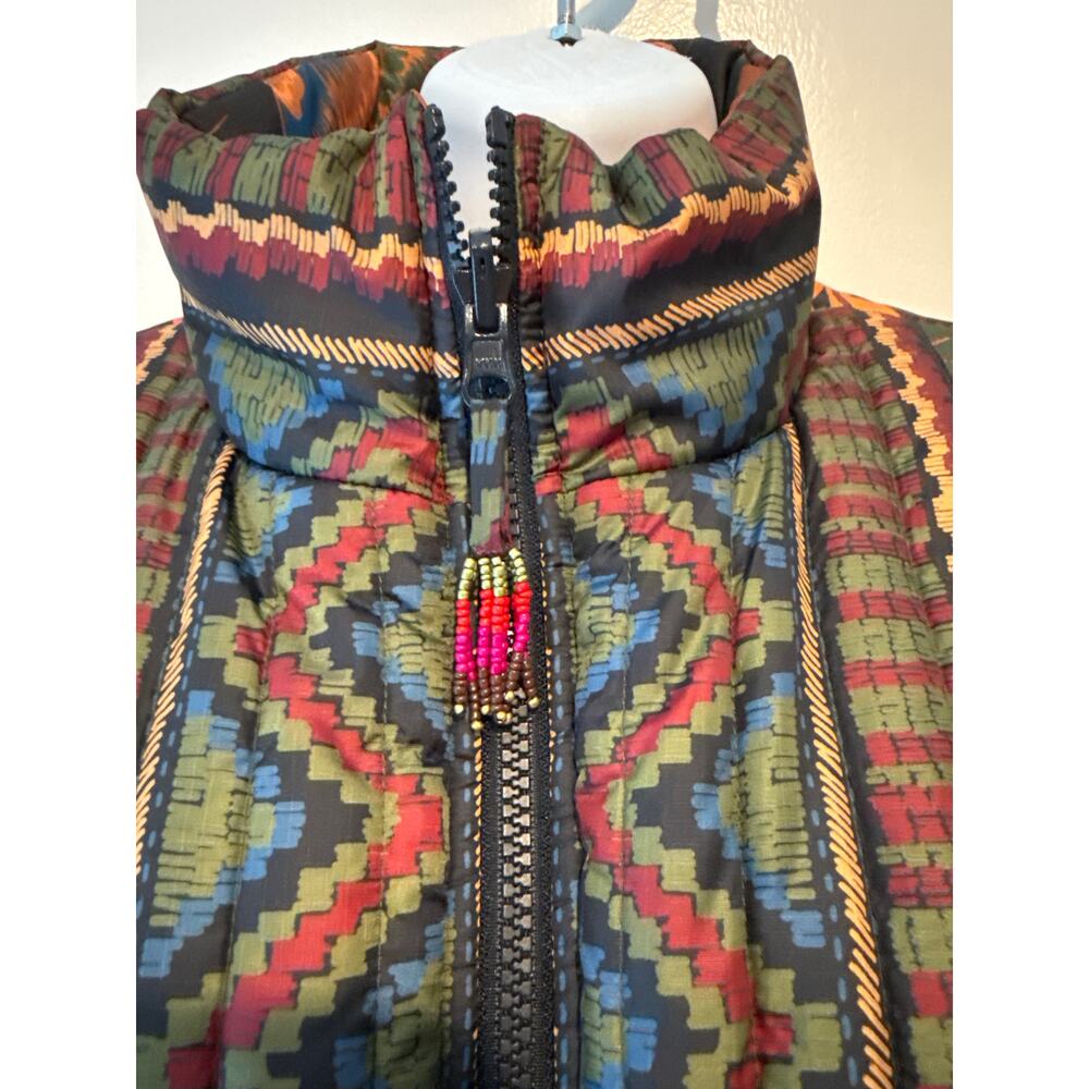 Farm Rio Crazy Mix Reversible Jaguar Floral Puffer Jacket M EUC - Picture 4 of 10